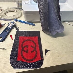 Custom 1 of 1 Gucci bag made from a Gucci scarf made by Gemtekfashion.